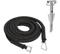 Shock Absorbing Boat Anchor Line with Built-In Bungee Cord, 7-14ft Stretchable Mooring Rope with Stainless Steel End Fittings for Kayak, Canoe, Dinghy(C)