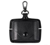 Shock-Absorbing Leather Case for Sony WF-1000XM6 Headset Portable Travel Organizer Green(Black)