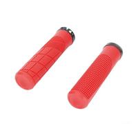 Shock Absorbing Rubber Grips for Mountain For bikes Perfect for Off Road Riding Stability and Comfort (Red)