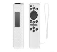 Shock Absorbing Silicone Case For Samsung BN5901432ABN5901480L Voice Remote With Lightweight Design And Textured For Enhanced Grip(White)
