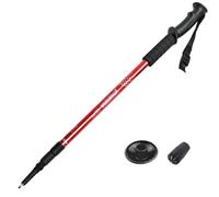 [Shock Absorption Folding Hiking Staff] Spring Buffer + 3LS Inner Lock - Carbon Steel Staff Tip, Adjustable Wristband, Three/Four Segments Optional (Red/Black/Blue)