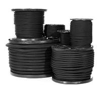 Shock Cord - Black Diamond Weave Elastic Bungee Cord - Features 100% Stretch, Shock Absorbent, & Strong Hold - Camping, Kayak Decks, Crafting, Gravity Chairs, & Tie-Downs - (1/4 Inch X 250 Feet)