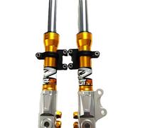 Shock Damper For DIO Suzuki Dirt Bike Gokart JOG Niu 27 Core 360mm/400mm Motorcycle CNC Front Shock Absorber(27 core 380mm yellow)