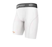 Shock Doctor 220 Core Power Compression Short with Cup Pocket, White, Boys Small