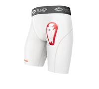 Shock Doctor 221 Short Compression with BioFlex Cup - Athletic Support with Comfort and Compression for Maximum Range of Motion - Youth (One Pair Shorts & Athletic Cup)