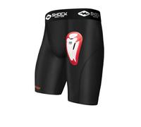 Shock Doctor 221 Short Compression with BioFlex Cup - Athletic Support with Comfort and Compression for Maximum Range of Motion - Youth and Adult (One Pair Shorts & Athletic Cup)