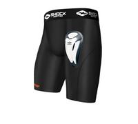 Shock Doctor 221 Short Compression with BioFlex Cup - Athletic Support with Comfort and Compression for Maximum Range of Motion - Youth and Adult (One Pair Shorts & Athletic Cup)