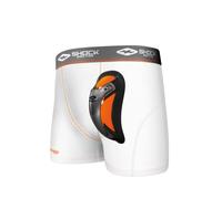 Shock Doctor Men's Ultra Pro Boxer Compression Shorts with Ultra Cup, White, Large