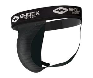 Shock Doctor unisex adult 220 Athletic Jockstrap Core Supporter with Cup Pocket, Black, X-Large