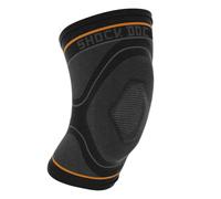 Shock Doctor Unisex Compression Knit with Gel Support Knee Sleeve, Black/Grey, Large
