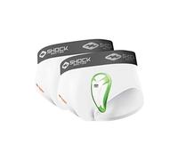 Shock Doctor Youth Pack of 2 Briefs Underwear with BioFlex Cup Included for Boys/Children Core Protection for All Sports