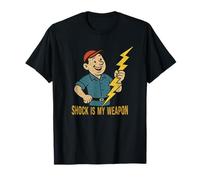 Shock is My Weapon Funny Electrician Dad Humor T-Shirt