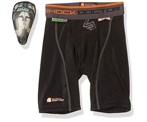 Shockdoctor Men's Aircore Hard Cup Compression Shorts, Black, X-Large