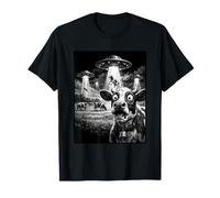 Shocked Cow UFO Abduction Alien Spaceship Encounter T-Shirt