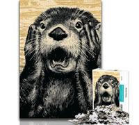 Shocked Otter 1000 Pieces Jigsaw Puzzle for Adults& Teens,Stress Reliever Difficult Challenge Deal As Gifts for The Whole Family (38x26cm)