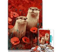 Shocked Otter Jigsaw Puzzles for Adults 1000,for Educational Game Challenge Toy for Is Ideal As A Gift for The Whole Family 50x75cm