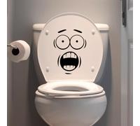Shocked Surprised Impression Funny Face Character Decal Sticker, Toilet Lid, Toilet Tank, Car Van Window Bumper Caravan, Home Decor Decal Sticker, Children Decals, SM6 (70mm x 100mm (L x H))
