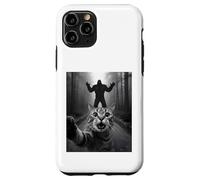 Shocked Tabby Cat Selfie with Bigfoot Funny for Kids Teens Case for iPhone 11 Pro