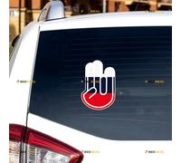 Shocker Hand Flag of Russia Sticker Decal Vinyl Russian - 2 Pack Reflective 10.2cm - for Car Boat Laptop Cup