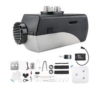 ShockFlo 12V 5KW Air Diesel Heater Portable Parking Heater Kit with Silencer Remote LCD Display, Diesel Heating Quiet for Car Trucks Boat Bus RV Trailer Motorhomes Yacht Caravan Touring Black Grey
