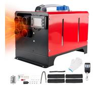 ShockFlo 12V 8KW Air Diesel Heater, Parking Heater Kit with Silencer LCD Remote Control, Portable Diesel Heating Fan Quiet for Car Trucks Boat Bus RV Campervan Yacht Touring Trailer Square(4 Holes)