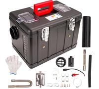 ShockFlo 5KW 12V Portable Diesel Air Heater, 2024 upgrade Toolbox Diesel Heater All-in-One Parking Heater, With Constant Temperature Timing With LCD Switch & Remote Control -Black