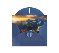 Shocking running horse Prints Pearl Paper Horizontal Festival Greeting Card for Birthday Cards and All Occasions, Blue