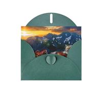 Shocking running horse Prints Pearl Paper Horizontal Festival Greeting Card for Birthday Cards and All Occasions, Dark Green
