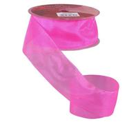 Shocking Woven Edge Organza 38mm 2 Pack - Pink