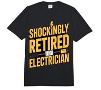 Shockingly Retired Electrician Funny Retirement Comfort Colors Adult Heavyweight T-Shirt