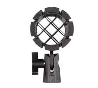 Shockmount Clip - Elastic Suspension System, Universal Microphone Holder, Aluminum Frame, Anti-Noise Vibration Isolation | For Home Studio Condenser Microphones Voice Over Music Production