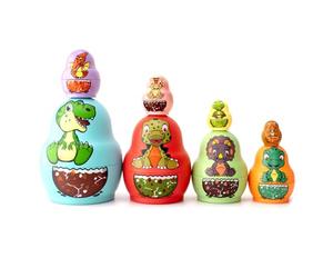 Shockproof Cute Russian Nesting Doll Hand Paint Craft Toy Home Decoration Improve Kids Logical Thinking Nesting for Girls Creative Boys and Girls Preschool Build Imagination