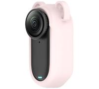 Shockproof Dustproof Protective Case for Insta GO 3S for Insta GO 3, Soft Silicone Cover with Lanyard Hole for Camera Accessories, Scratch Resistant Sleeve for Action Camera Protection (Pink)