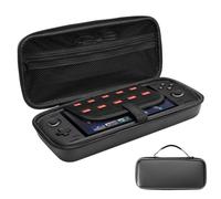 Shockproof EVA Storage Bag for Ayn Odin2 Game Console Artificial Leather Handbag with Mesh Pocket for Chargers Small Accessories