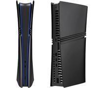 Shockproof Faceplates for PS5 Pro Digital Edition, ABS Cover Replacement Plates Case Shell for PlayStation 5 Pro Console Accessories, Dustproof & Anti-Scratch Snap-On Panels - Black