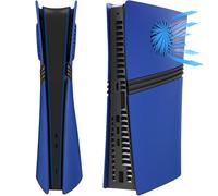 Shockproof Faceplates for PS5 Pro Digital Edition - Hard ABS Matte Replacement Cover Plates with Cooling Vents, Dustproof & Anti-Scratch Snap-On Panels (for PlayStation 5 Pro Digital Console (blue)