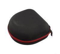 Shockproof Headphone Hard Case for Travel - EVA Storage Box for Wireless Headsets Anti-Scratch 15cm(Black Red)