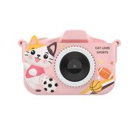 Shockproof Kids Camera With Double Cameras Auto Focusing 28 Photo Frames Music Playback Learning Games Easy Grip Design Portable Zoom Function Kids Camera