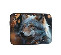 Shockproof Laptop Sleeve Slim Protective Cover Autumn leaves and a wolf Laptop Case Carrying Computer Bag 12 inch
