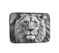 Shockproof Laptop Sleeve Slim Protective Cover Black and white lion head Laptop Case Carrying Computer Bag 17 inch