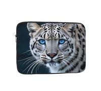 Shockproof Laptop Sleeve Slim Protective Cover Blue eyed snow leopard Laptop Case Carrying Computer Bag 17 inch