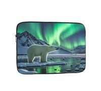 Shockproof Laptop Sleeve Slim Protective Cover Polar Bears Northern Lights Laptop Case Carrying Computer Bag 13 inch