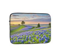 Shockproof Laptop Sleeve Slim Protective Cover Texas Bluebonnets Scenery Laptop Case Carrying Computer Bag 17 inch