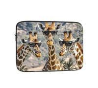 Shockproof Laptop Sleeve Slim Protective Cover Three giraffes wearing sunglasses Laptop Case Carrying Computer Bag 17 inch