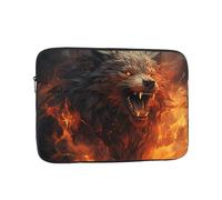 Shockproof Laptop Sleeve Slim Protective Cover Wild Wolf in the Fire Laptop Case Carrying Computer Bag 13 inch