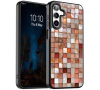 Shockproof Protective Phone Case Compatible with Samsung Galaxy A17 5G, Raised Camera Lens Protection,Terracotta Neutral Mosaic Tile