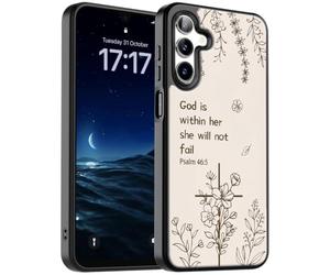 Shockproof Protective Phone Case Compatible with Samsung Galaxy A17 5G, Raised Camera Lens Protection,Biblical Floral Cross