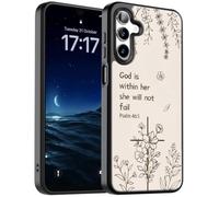 Shockproof Protective Phone Case Compatible with Samsung Galaxy A37 5G, Raised Camera Lens Protection,Biblical Floral Cross