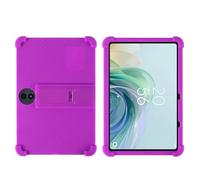 Shockproof Protective Tablet Case Suitable For TCL Tab 11 FE Gen 2 9465X 2024 11inch Soft Silicone Cover With Rear Kickstand(PURPLE,Tab 11 Gen 2)