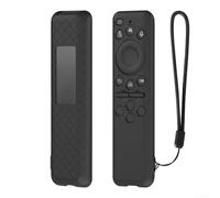 Shockproof Silicone Case,For Samsung,BN59-01432A/BN59-01480L Voice Remote,Anti-Slip Protective Cover,With Lanyard,Lightweight Soft Shell(Black)
